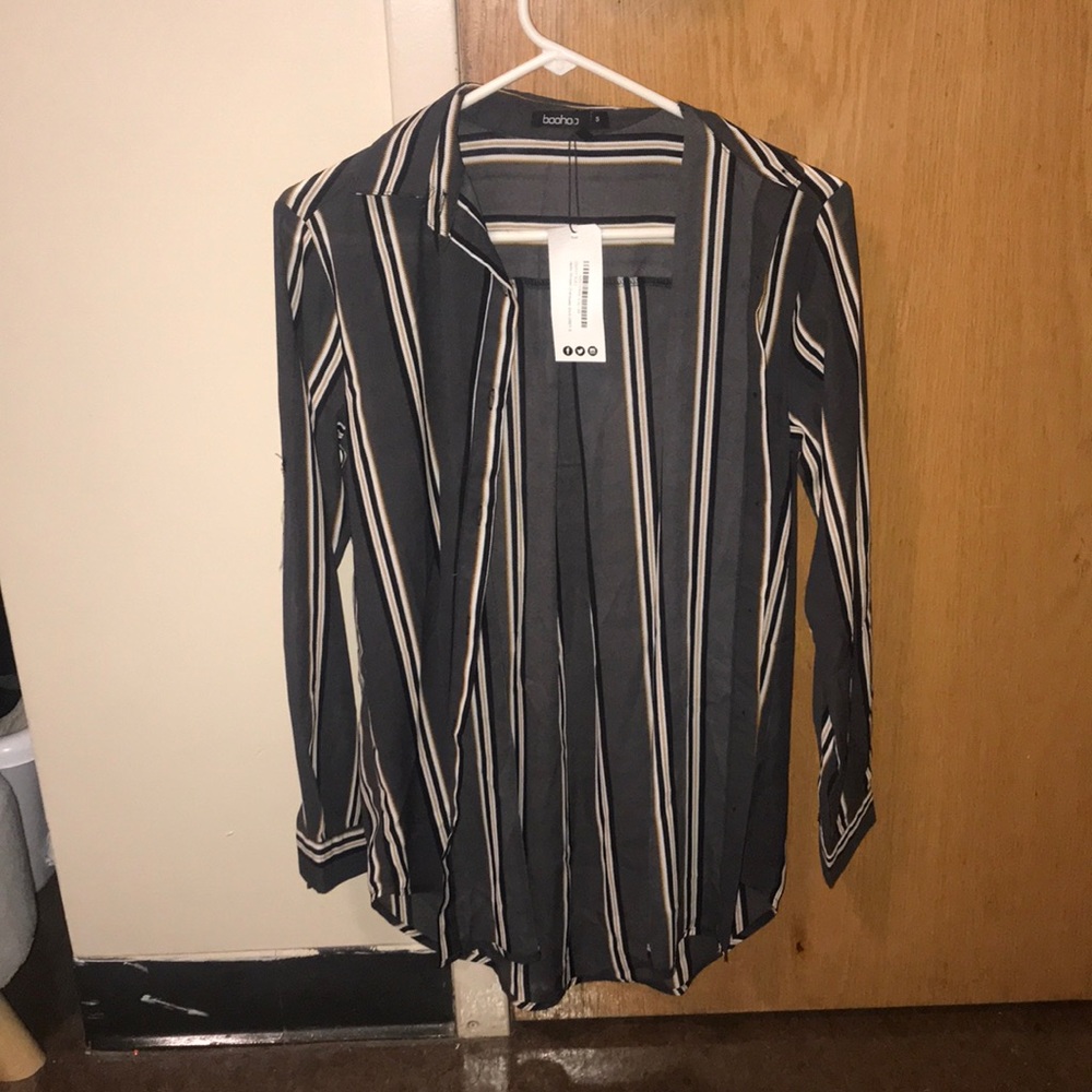 boohoo oversized button down